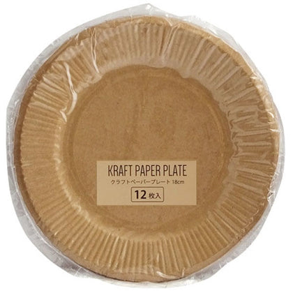 MARUKI Paper Plate 18cm 12P