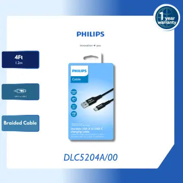 PHILIPS (A to L, 1.2M) Braided cable, stress release SR, 3,000 bending test,