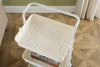 3 Tier Metal Trolley with Handle 42*35*85.5(H)cm (White and Black)