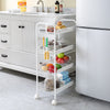 4 Tier White Storage Cart lifestyle picture