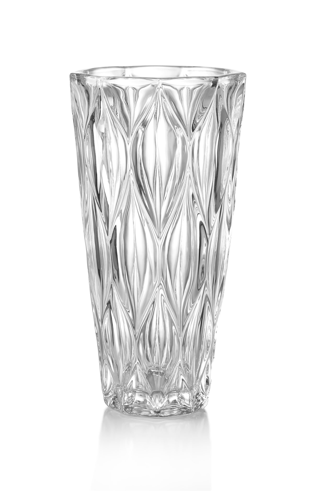 Crystal Lozenge Glass Vase 13(DIA)x25(H)cm