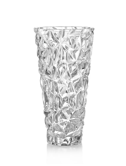 Crystal Ice Glass Vase 15(DIA)x29.5(H)cm