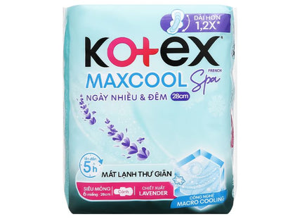 (MIX&MATCH) KOTEX Maxcool Spa Day&Night 28cm UltraThin 6s Wing