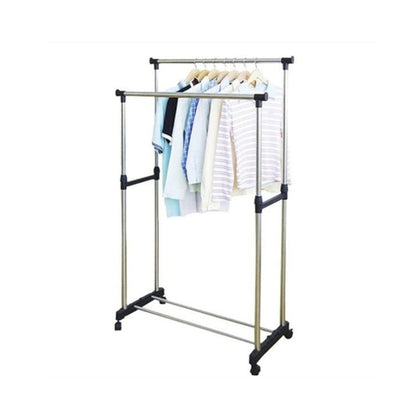 Double Pole Garment Rack – Heavy Duty Clothes Hanger (68 x 38 x 140 cm)