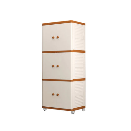 3-Tier Storage Wardore Cabinet,58(L)x40(W)x141.5(H)cm
