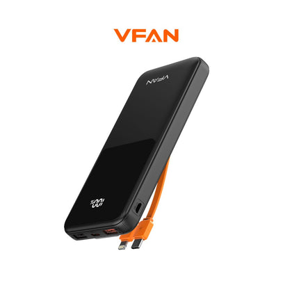 VFAN PowerBank PD22.5 Output 10000mAh W/2 Cable 3C