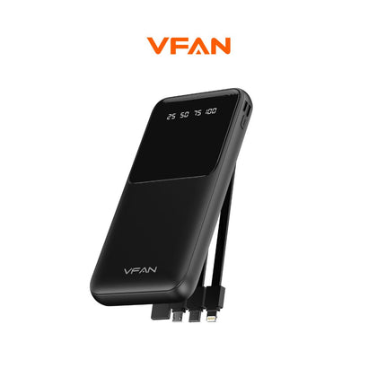 VFAN PowerBank 2A 10000mAh W/4 Cable 3C