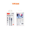 VFAN X27 Digital Display Fast Charging Cable – 30W / 60W / 18W / 12W USB Cable with LED Power Display, Fast Data Transfer & Durable Braided Charging Cable