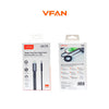 VFAN X32 Tangle-Free Flat Coiled Fast Charging Cable – Ultra-Thin USB-C Cable 1M (60W / 27W)