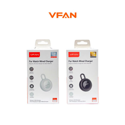 VFAN Magnetic Wireless Watch Charger – 2.5W Fast Charging for Apple, Hua Wei & Samsung Watches, Slim & Portable