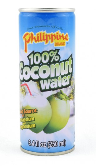 PHILIPPINE BRAND 100% Coconut Water 250ml- Bundle of 24
