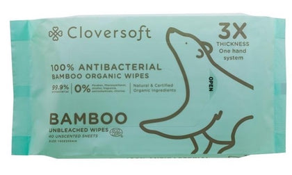 【Bundle of 12】CLOVERSOFT Antibac Organic Wipes 15s/40s