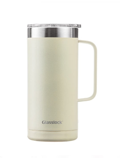 Beige GLASSLOCK 304 500ml Stainless Steel Mug Tumbler 