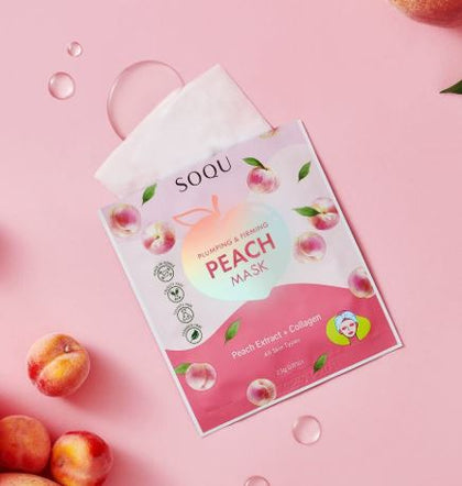 SOQU Plumping & Firming Peach Face Mask 5s