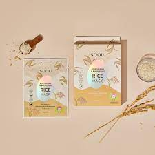 SOQU Moisturizing & Brightening Rice Face Mask 5s