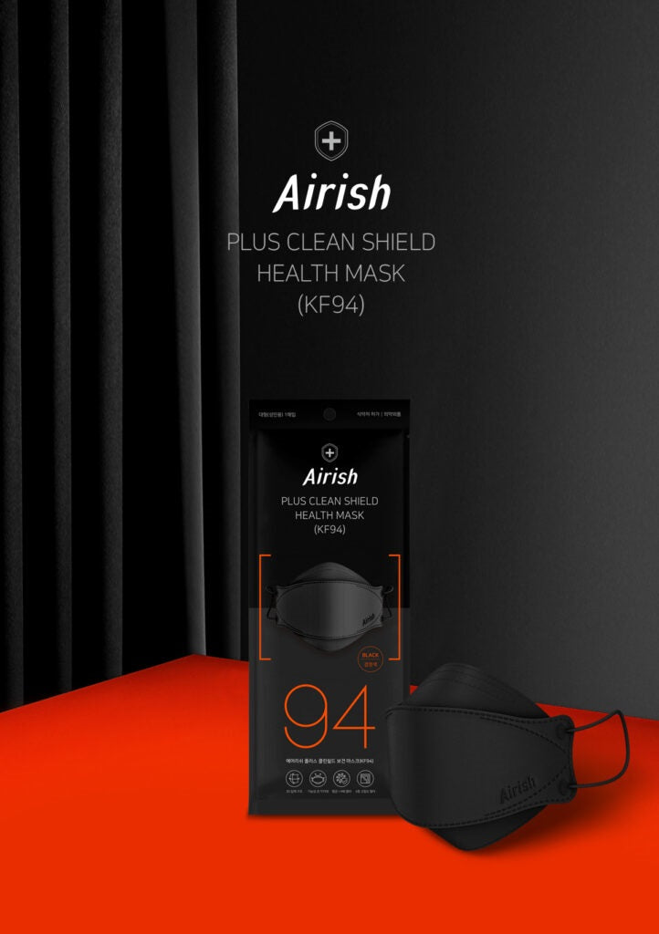 [AIRISH Plus] KF94 Health Mask 20s (Black)