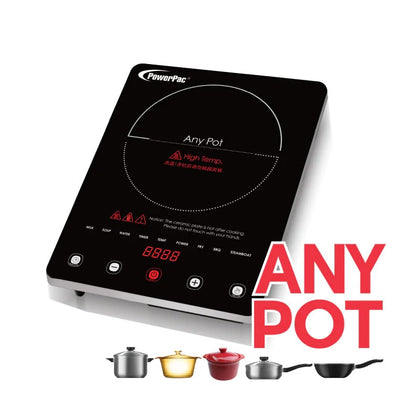 POWERPAC Ceramic Induction Cooker 2000w (Any Pot ) #PPIC880