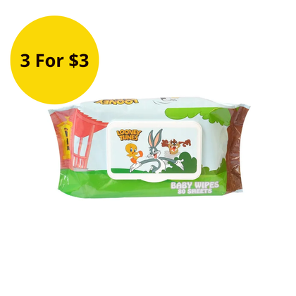 LONNEY TUNES Baby Wipes 80s