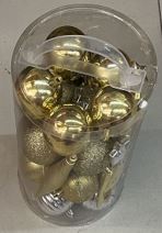 8cm Gold Ball 12pc (No Exchanges, No Returns)