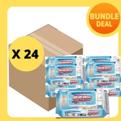 JAPAN HOME Glass Cleaning Wipes 60s (Bundle of 2/24)