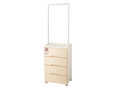 KEYWAY Clothes Hanging Storage 4-Tier Drawer,40.5(L)x55(W)x184.5(H)cm