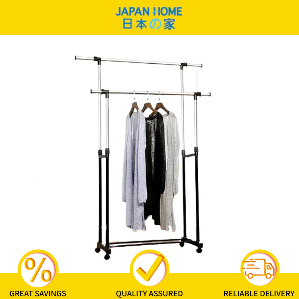 JAPAN HOME Double Poles Clothes Rack (150*43*98-170cm)