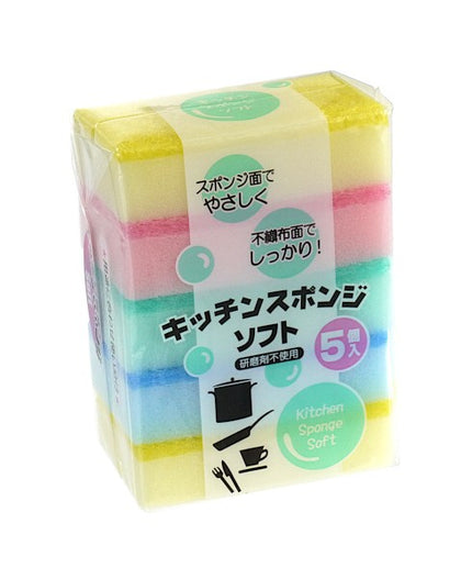 J P Kitchen cleaning sponge 5P soft 91213209
