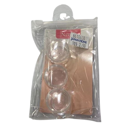 3 travel cream case packed in one clear case