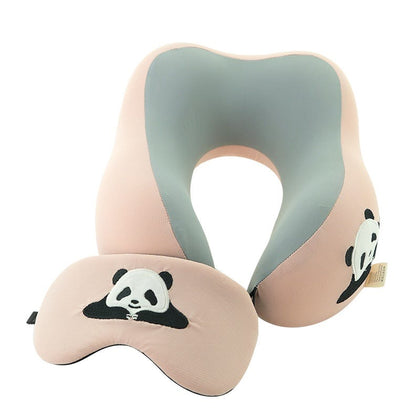 Panda Memory Foam Pillow+Eye Mask