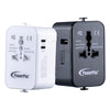 PowerPac Travel Adapter 2Type C & 1A USB- Black / White