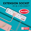 PowerPac 3 way extension socket with 4 X USB 3.2A PP9113U