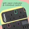 PowerPac 6 Way Extension Socket with 4XUSB 3.2A (Black) PP9116UBK