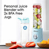 PowerPac 2 Piece Personal Blender with 2 x BPA Free Jugs, 260W