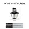 PowerPac Food Chopper Stainless Steel 2.0L  PPCP713