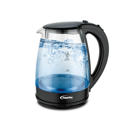 POWERPAC 1.7L Glass Cordless Jug #PPJ2004G