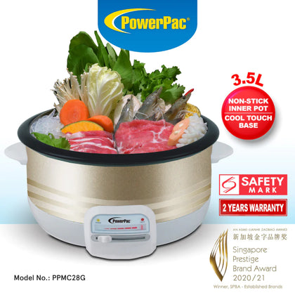 Steamboat & Multi Cooker 3.5L with Non-stick pot PPMC28G