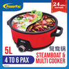PowerPac Steamboat & MultiCooker 5L YuanYang POT PPMC633