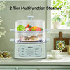 2in1 Multi function 2 Tier Food Steamer & Steamboat 9.2L PPS704