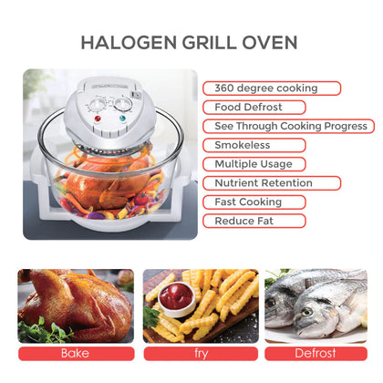 PowerPac Halogen Oven 1200-1400W 12L PPT615