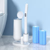 SUPERSAVER Toilet Brush Floor Holderwith 6pcs Disposable Pads