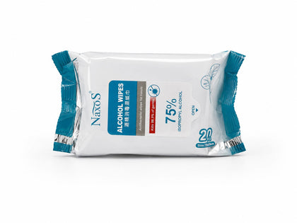 NAXOS 75% Alcohol Wipes 2x20s (Bundle of 3)
