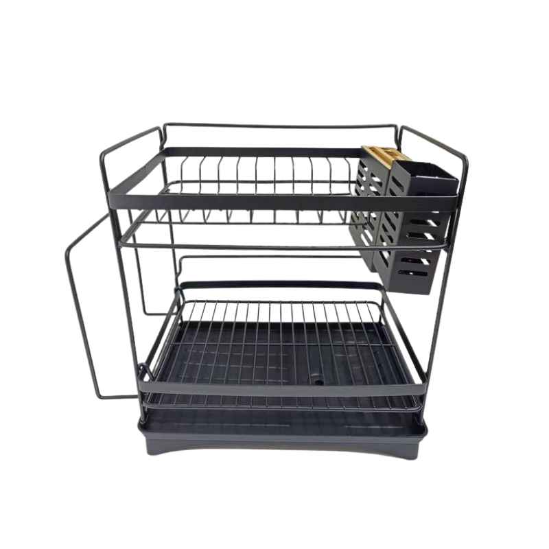 Stainless Steel Double Layer Dish Rack (38.6*26*H36cm)