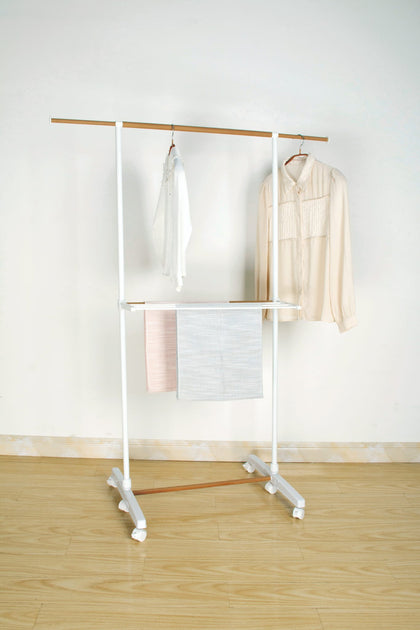 Expandable Standing Clothes Rack (66.5-114)L*50W*154Hcm
