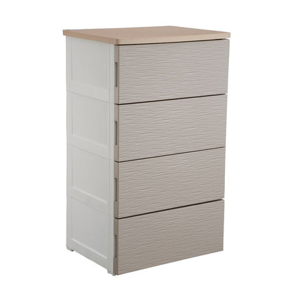 4 Tier Wooden Top Cabinet (60.5 x 48 x 103cm)