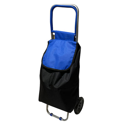 Blue Foldable Shopping Trolley with Polyester bag 