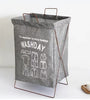 【Japan Home】Fabric Laundry Basket With Stand (random colors will be delivered) (x1)  - W38xD28xH55cm