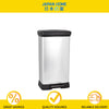 50L Deco Pedal Push Premium Bin in Metallic - Rectangle