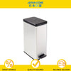 40L Deco Pedal Push Premium Slim Bin in Metallic - OOS