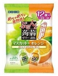 ORIHIRO Konjac Jelly Pouch Muscat & Orange 240g