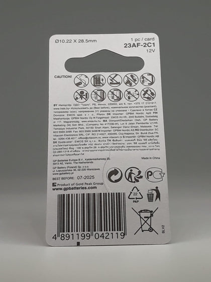 GP Alkaline 12V 23A 1s Pack Battery